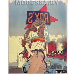 40142.11.0.5 переводная аппликация на одежду "Roys cafe" 220х177мм