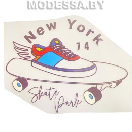 40142.7.0.3 переводная аппликация на одежду "New York 74" 181х135мм
