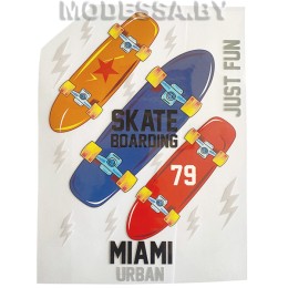 40142.7.0.7 переводная аппликация на одежду "Skate boarding" 252х180мм