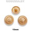 160-15 XT-B пуговица из недрагоценного металла 15мм Ц:Gold matt