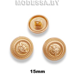 160-15 XT-B пуговица из недрагоценного металла 15мм Ц:Gold matt