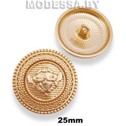 160-25 XT-B пуговица из недрагоценного металла 25мм Ц:Gold matt