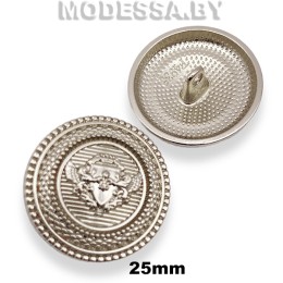 160-25 XT-B пуговица из недрагоценного металла 25мм Ц:Nickel