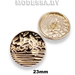 7766-23 XT-B пуговица из недрагоценного металла 23мм Ц:Gold