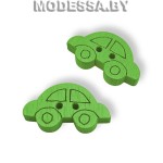 049D-TH украшение деревянное машинка Зеленый 21х12мм
