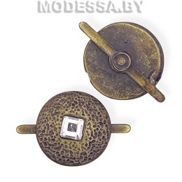 3731 Пряжка декоративная стразная Ц:Антик d22мм