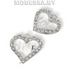 08015 украшение мет. "Сердце Love" Ц: Никель 18х18мм