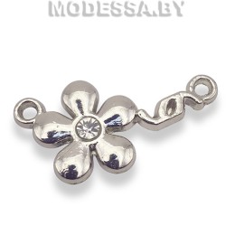 02502 Украшение из недрагоценного металла Ц:Никель 3,5х2см