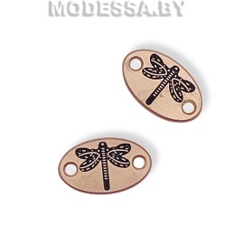 3038 P бирка металлическая 9*15mm Ц:G matt