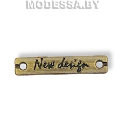3253 Украшение мет. "New design" Ц:Антик 28х6мм