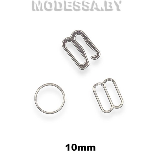 Кольца, крючки, рамки 10mm металлические никель