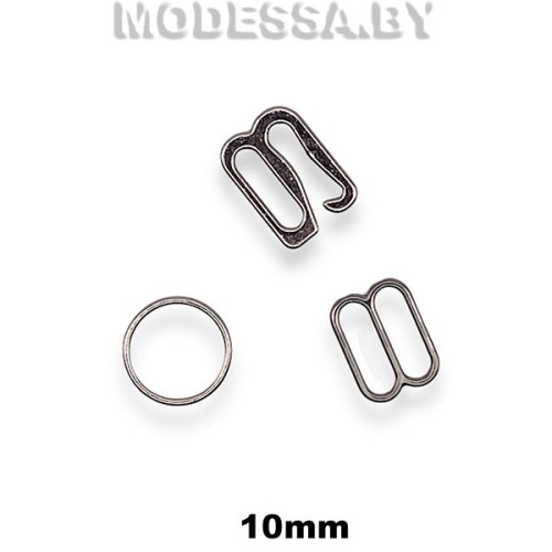 Кольца, крючки, рамки 10mm металлические черный никель