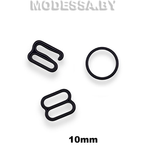 Кольца, крючки, рамки 10mm металлические черные