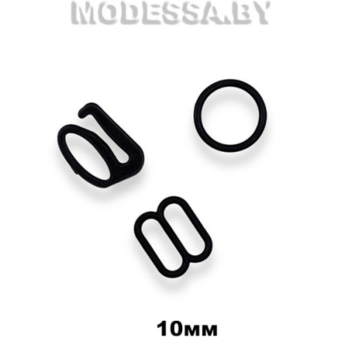 Кольца, крючки, рамки 10mm пластмассовые черные