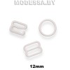 Кольца, крючки, рамки 12mm металлические белые