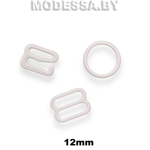 Кольца, крючки, рамки 12mm металлические белые