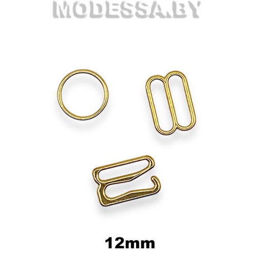 Кольца, крючки, рамки 12mm металлические золото 