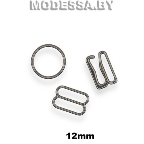 Кольца, крючки, рамки 12mm металлические черный никель