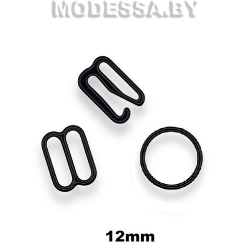 Кольца, крючки, рамки 12mm металлические черные