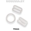 Кольца, крючки, рамки 15mm металлические белые