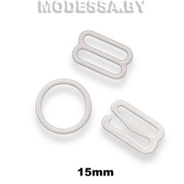 Кольца, крючки, рамки 15mm металлические белые