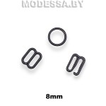 Кольца, крючки, рамки 8mm металлические черные