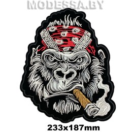 40233.N.16 аппликации текстильные вышитые Ц:Красный 223х187мм