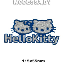 794 Нашивка "Hello Kitty" Ц:Голубой