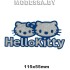 794 Нашивка "Hello Kitty" Ц:Голубой