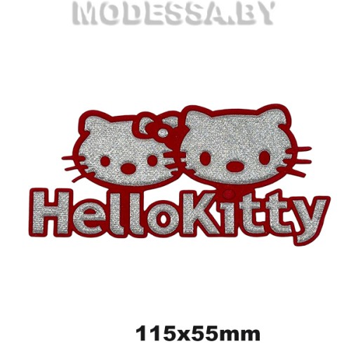 796 Нашивка "Hello Kitty" Ц:Красный
