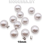 Бусина пластм. б/отверстия d10мм Ц:Белый 