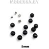 Бусина пластм. б/отверстия d5мм Ц:17 Чёрный