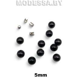 Бусина пластм. б/отверстия d5мм Ц:17 Чёрный