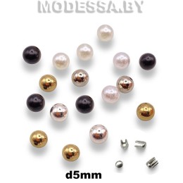 Бусина пластм. б/отверстия d5мм 