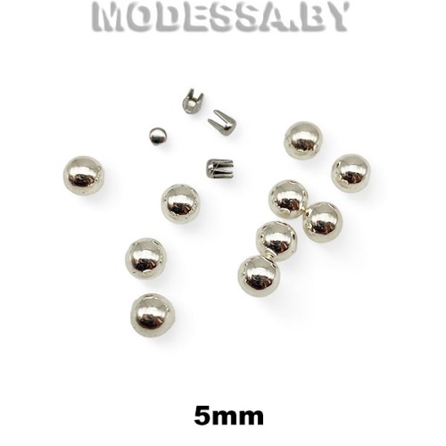 Бусина пластм. б/отверстия d5мм Ц:3 Гематит