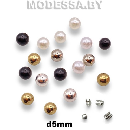 Бусина пластм. б/отверстия d5мм 