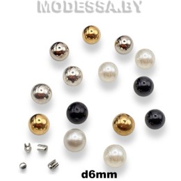 Бусина пластм. б/отверстия d6мм