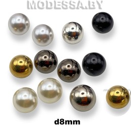 Бусина б/отверстия d8мм