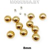 Бусина пластм. б/отверстия d8мм Ц:4 Золото