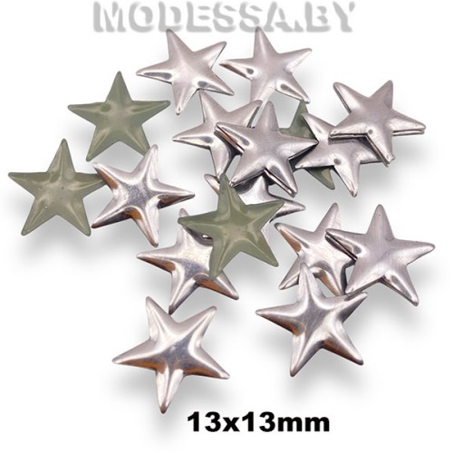 Блестки клеевые 13х13мм Ц:Никель