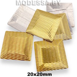 Блестки клеевые 20х20мм Ц:Золото 