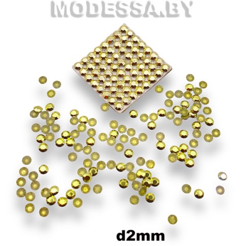 Блестки клеевые d2мм Ц:Жёлтый