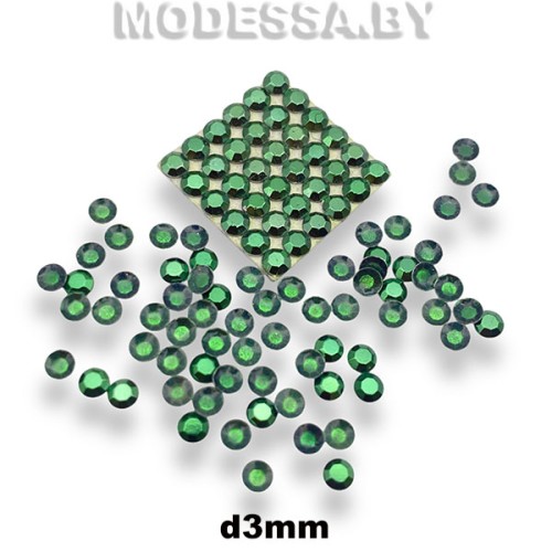 Блестки клеевые d3мм Ц:Зелёный
