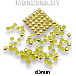 Блестки клеевые d3мм Ц:Жёлтый