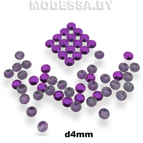 Блестки клеевые d4мм Ц:Фиолетовый 