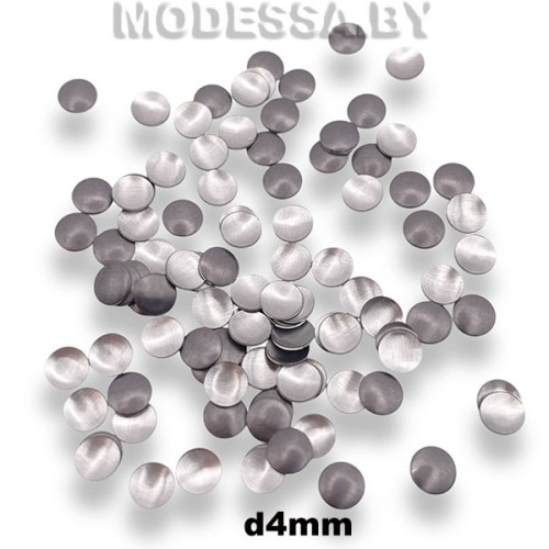 Блестки клеевые d4мм Ц:Чёрный никель