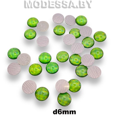 Блестки клеевые d6мм Ц:Зелёный 