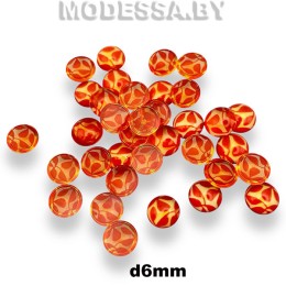 Блестки клеевые d6мм Ц:Оранжевый