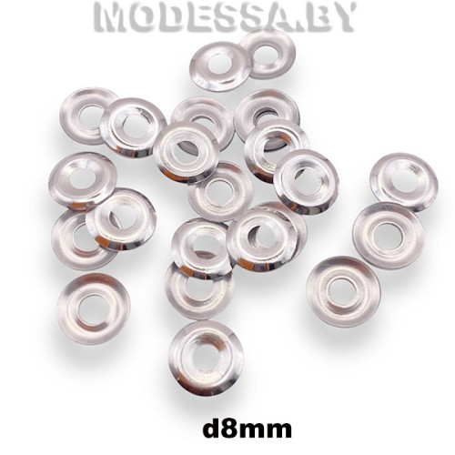 Блестки клеевые d8мм Ц:Серебро 