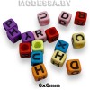489.008 mix Бусина пластм. 6х6мм Mix